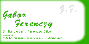 gabor ferenczy business card