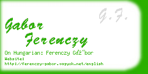 gabor ferenczy business card